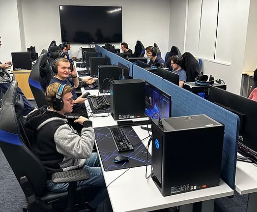 The Esports Lab abuzz during their Oct. 20, 2023, Counter-Strike: Global Offensive watch party. (Photo courtesy of Mike Davis)