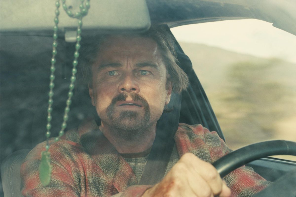 Leonardo DiCaprio is sure to receive a nomination for his hilarious portrayal of Bob Ferguson in “One Battle After Another,” which should also score one for Best Picture when the nominations are announced Jan. 22, 2026. (Photo courtesy of Warner Bros. Pictures)