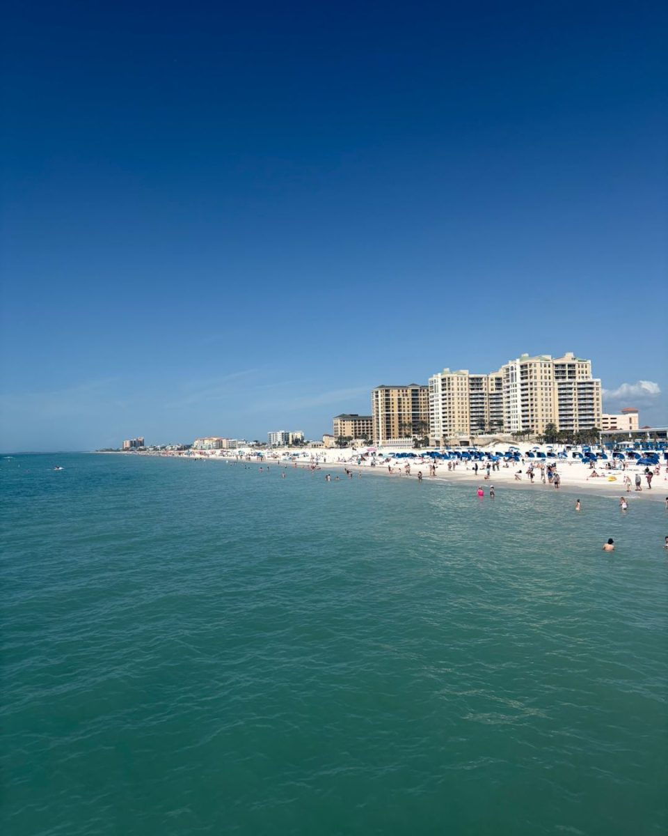 The view from Clearwater Beach, Fla. from the first half of Sargent’s spring break trip.
