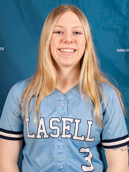 Freshman player Riley Michael plays both softball and field hockey for Lasell. (Photo courtesy of Lasell Athletics)